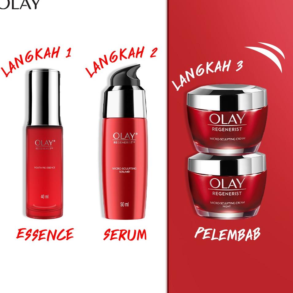 SIAP KIRIM 8940 Olay Power Duo Krim Pelembab Regenerist Pagi & White Radiance Serum Wajah Anti Aging