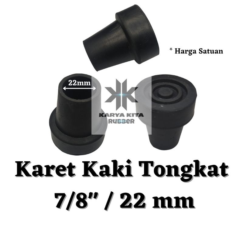 Karet Kaki Tongkat Ketiak / Kruk 7/8 Diameter 22mm Alas Alat Bantu Jalan