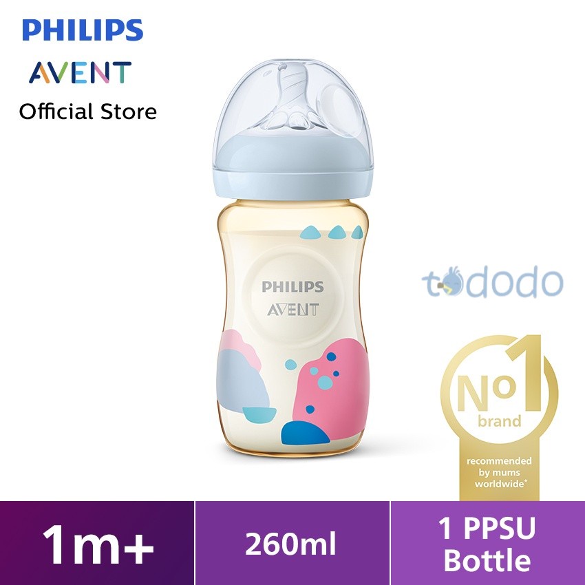 Botol Susu Bayi Philips Avent Natural PPSU Bottle 1M+ 260ml SCF582/10