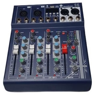 MIXER AUDIO 4 CHANNEL premium mic line SOUNDQUEEN S5 plus USB BLUETOOTH