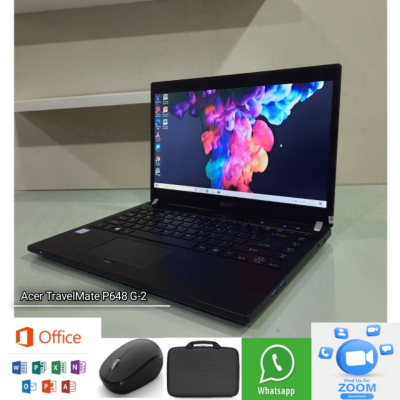Laptop Acer TravelMate P648-G2 Intel Core i5 Ram 8GB Siap Pakai