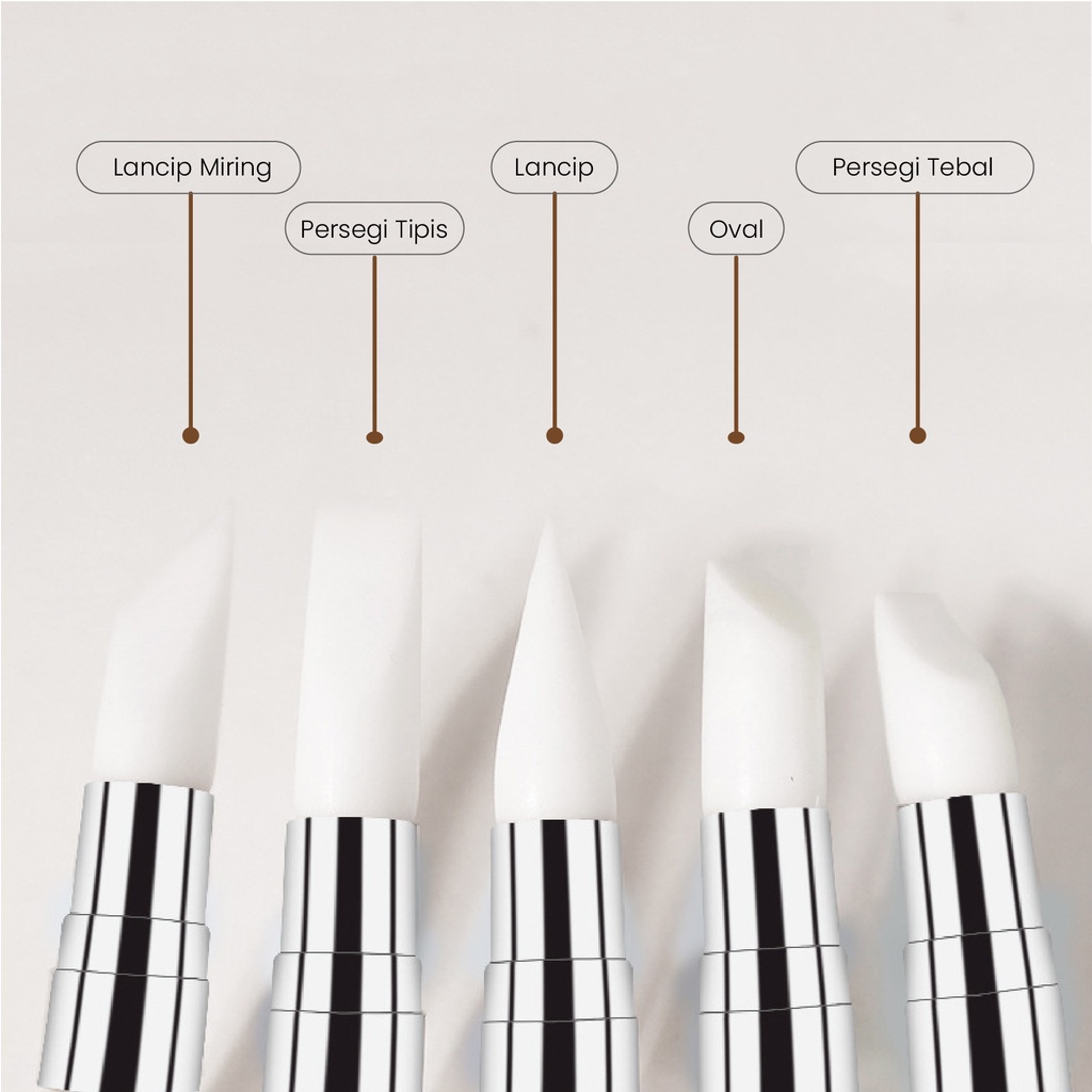 【 COD 】Set&amp;Pcs Kuas nailart 4d carving brush kuas kuku silikon/ donpen 2fungsi nail art tools