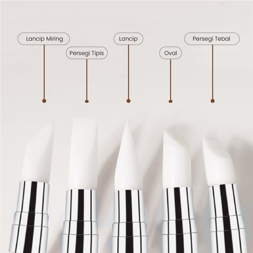 【 COD 】Set&amp;Pcs Kuas nailart 4d carving brush kuas kuku silikon/ donpen 2fungsi nail art tools