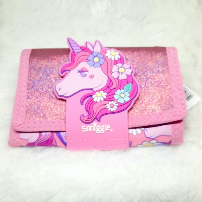 smiggle wallet unicorn pink ungu dompet anak