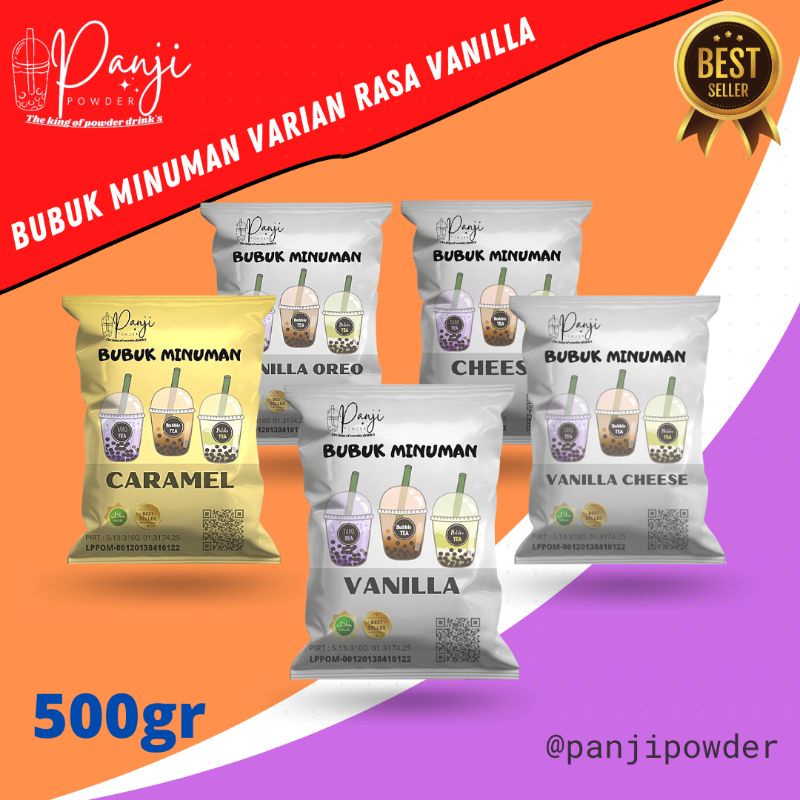 BUBUK MINUMAN RASA VANILLA 500Gr BUBUK MINUMAN ANEKA RASA SERBUK MINUMAN ANEKA RASA SERBUK MINUMAN KEKINIAN BUBUK MINUMAN PREMIUM POWDER MINUMAN BUBUK MINUMAN BOBA ANEKA BUBUK MINUMAN VANILLA VANILLA OREO VANILLA BLUE VANILLA CHEESE CARAMEL