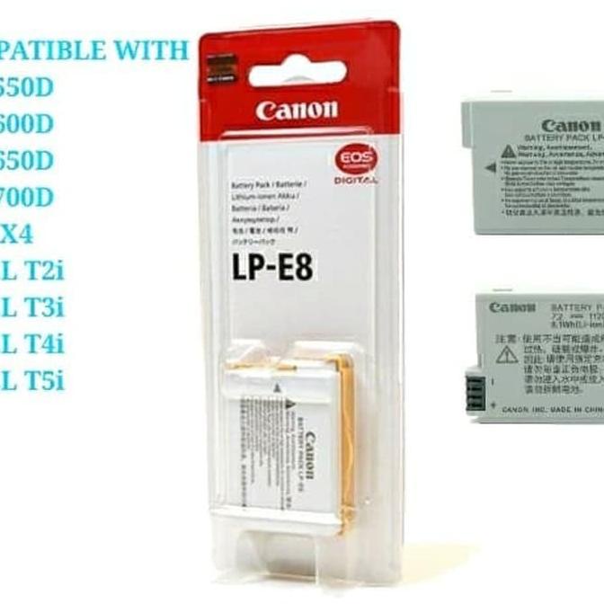 Baterai Baterry Kamera Canon Lp-E8 Lpe8 For Canon 550D,600D,650D,700D Terbaru