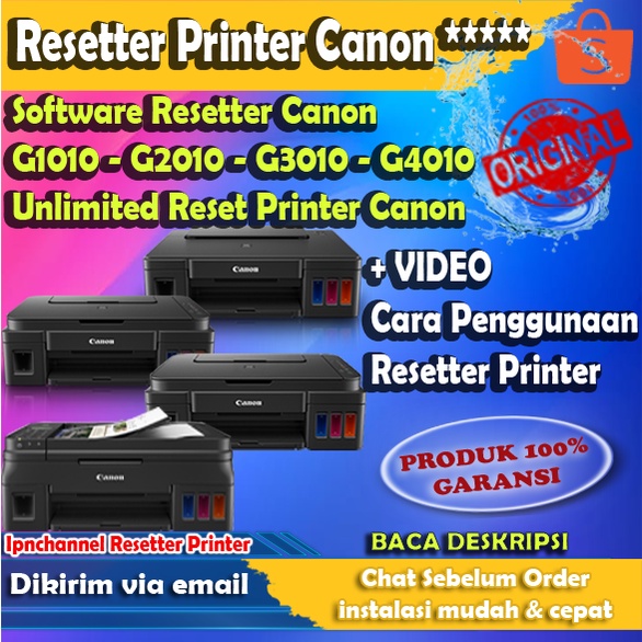 Resetter Canon G1010 - G2010 - G3010 - G4010 Unlimited Reset Printer Canon
