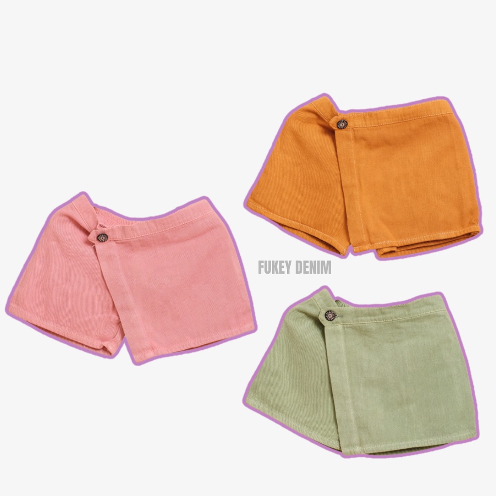Rocela jeans rainbow rok celana pendek anak perempuan umur 6 bulan sampai 8 tahun