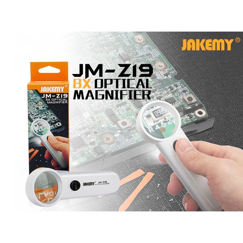 Kaca Pembesar Magnifier Pembesaran 8x dengan Lampu LED Jakemy JM-Z19 CNS