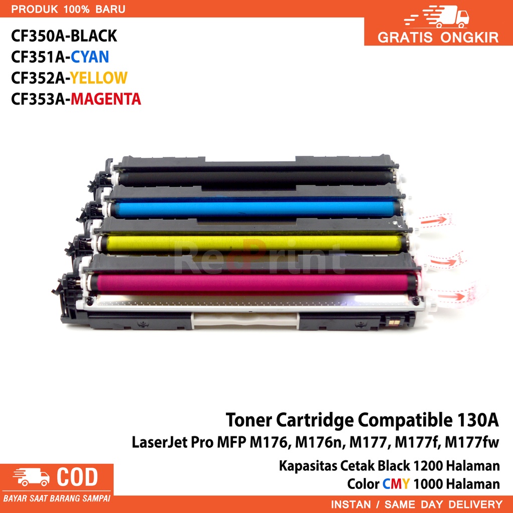 Toner Compatible 130A Untuk Printer HP Color LaserJet MFP M176n MFP M177fw.