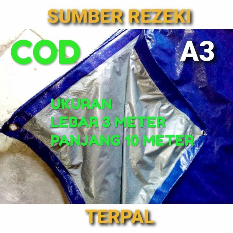 TERPAL PLASTIK A3 3x10 METER / TERPAL TENDA / TERPAL MURAH / TERPAL JADI