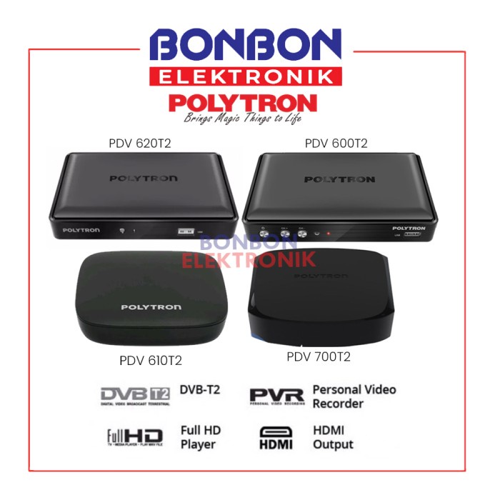 Polytron Set Top Box Digital PDV 620T2 / PDV 610T2 / PDV 600T2 DVB-T2