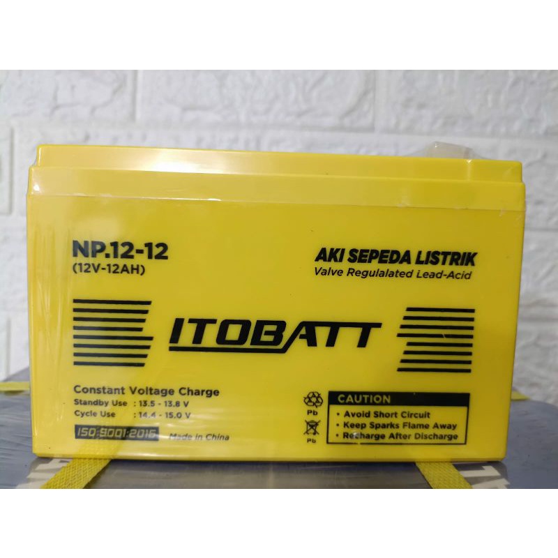 Jual batere baterai battery batre aki kering 12 volt 12 ah untuk sepeda