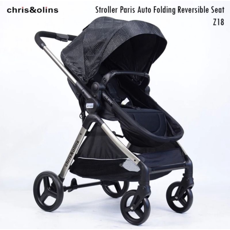 Stroller Bayi Chris Olins Paris Auto folding reversible seat Z18 / Kereta Dorong Bayi chris olins Pa