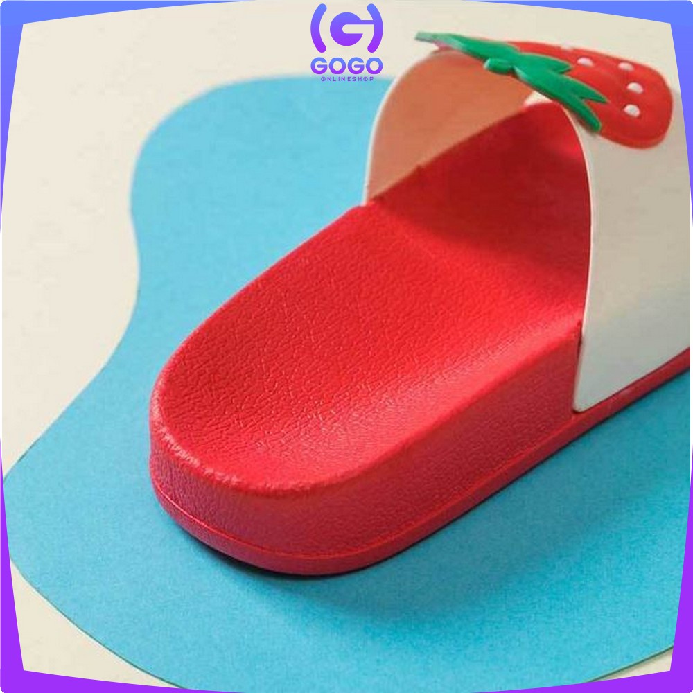 GOGO-S47 Sendal Anak Perempuan Slip On Bahan PVC Motif Buah Empuk Anti Licin /  Sendal Selop Nanas Gemoy Unisex Cewek Cowok Korean Style / Slipper Fruity Soft Elastic Import