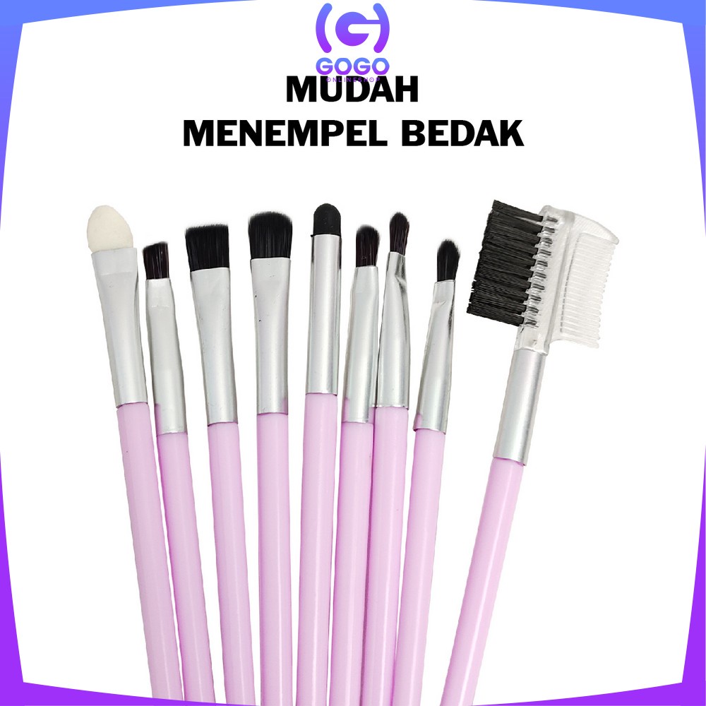 GOGO-K103 Brush Make Up Set Isi 12PCS Portable Kit / Kuas Make Up Lengkap Wanita / Kuas Kosmetik Foundation Blush On Makeup Tools