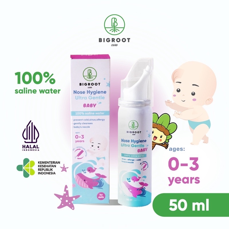 Bigroot Nose Hygiene Ultra Gentle Baby 50ml | Hygiene Stuff Relief 50ml