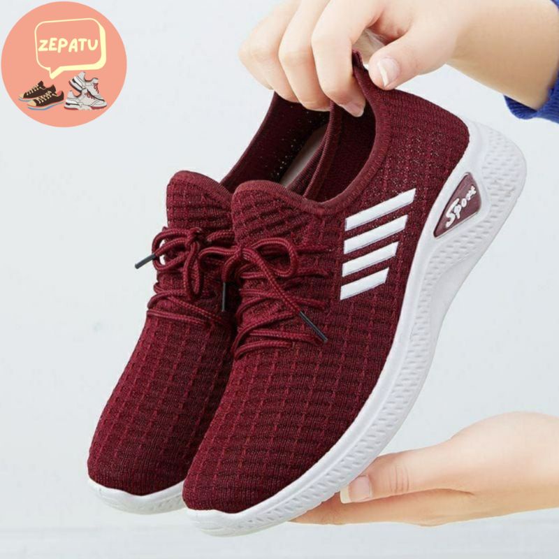 (Merah Maroon) Sepatu Wanita