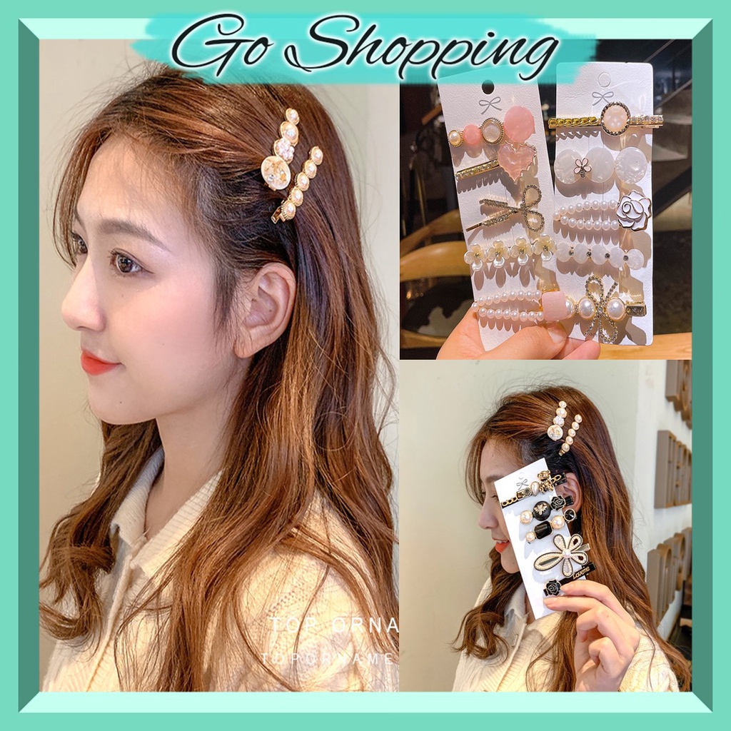 GO! JR983 Jepit Rambut Wanita Fashion Korea Unik Dengan Manik Cantik Mutiara Aksesoris pin hair Kepala