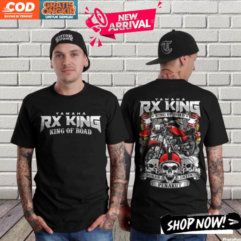 Baju Distro Otomotif Pria Yamaha Rx King Kaos Motor Yamaha King 2 tak Murah Original Bahan Cotton