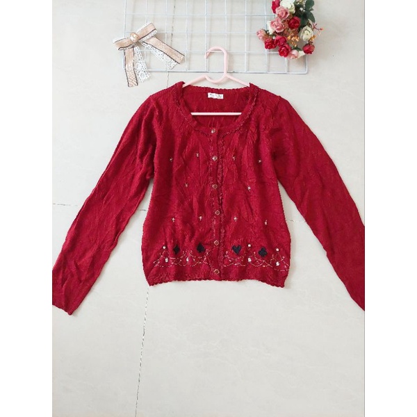Axes Cardi Maroon