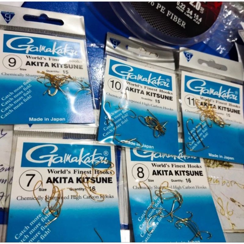 mata pancing kail gamakatsu type Akita kitsune kail biru bungkusan biru harga per 1 bungkus