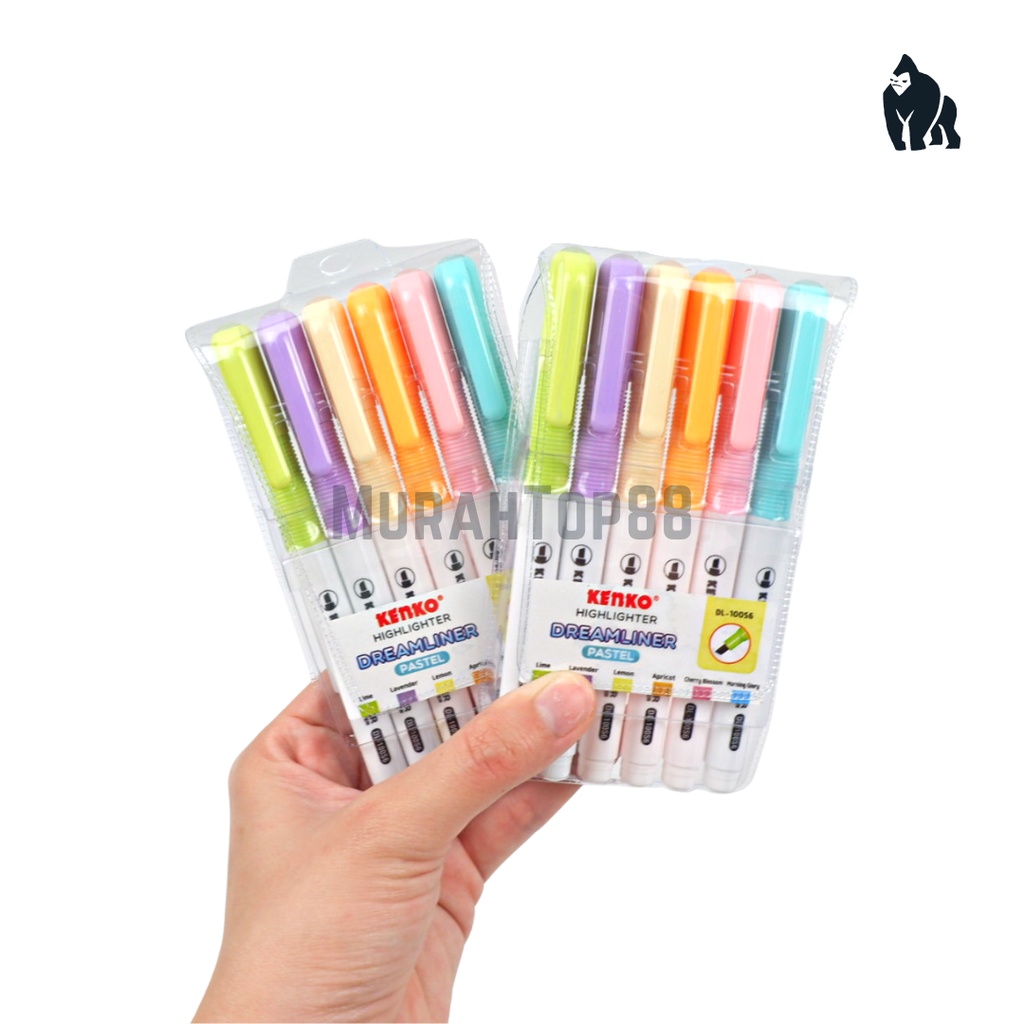 

Highlighter Kenko Dreamliner DL-100S6 Warna Pastel isi 6 pcs [PER SET]