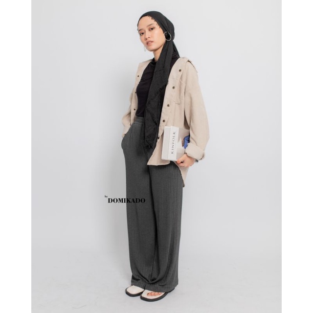 by Domikado | SELENA Kulot Knit | Celana kulot wanita | Celana knit
