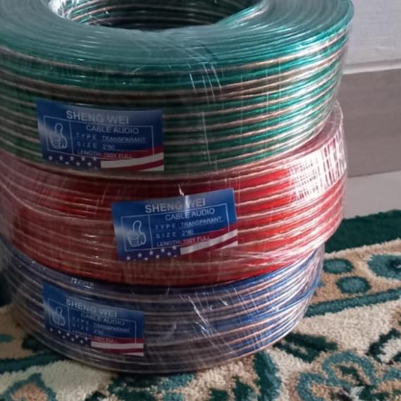 KABEL LISTRIK TRANSPARAN SERABUT 2X80 100METER - 2x80 100 yard