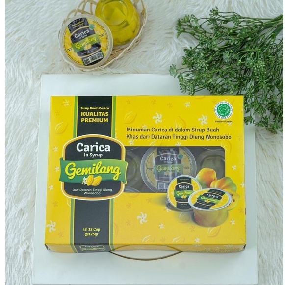Manisan Buah Carica Gemilang 125 Gr 12 Cup