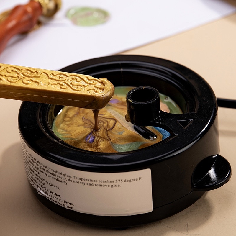 Tungku peleleh lilin wax sealing DIY mesin pake kabel colokan listrik aman Sealing Beads envelope seal stamp tablet pill craft octagon