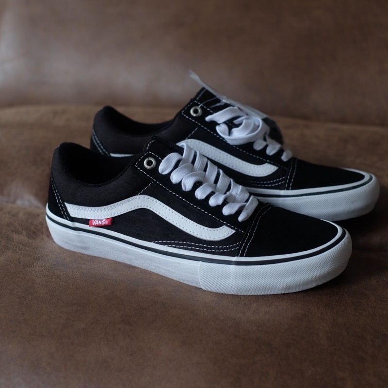 Jual Vans Old Skool Pro Black White | Shopee Indonesia