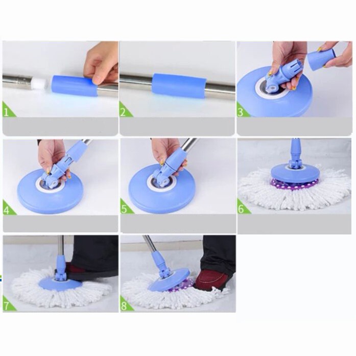 ALAT PEL Tongkat Set Super Mop EXTRA 1 KAIN PEL - Handle Set Super Mop Refill Kain Pel Magic Mop 3903