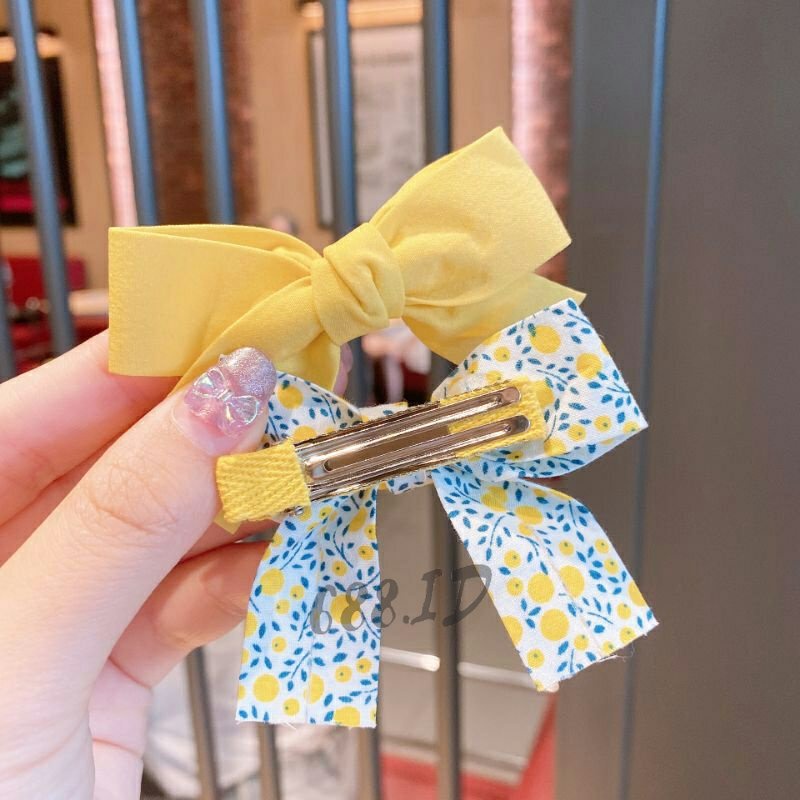 [688.id] Jepit Rambut 2pcs Pita Anak Perempuan Lucu Wanita Motif Korea Bunga Daisy Cantik JPT 02