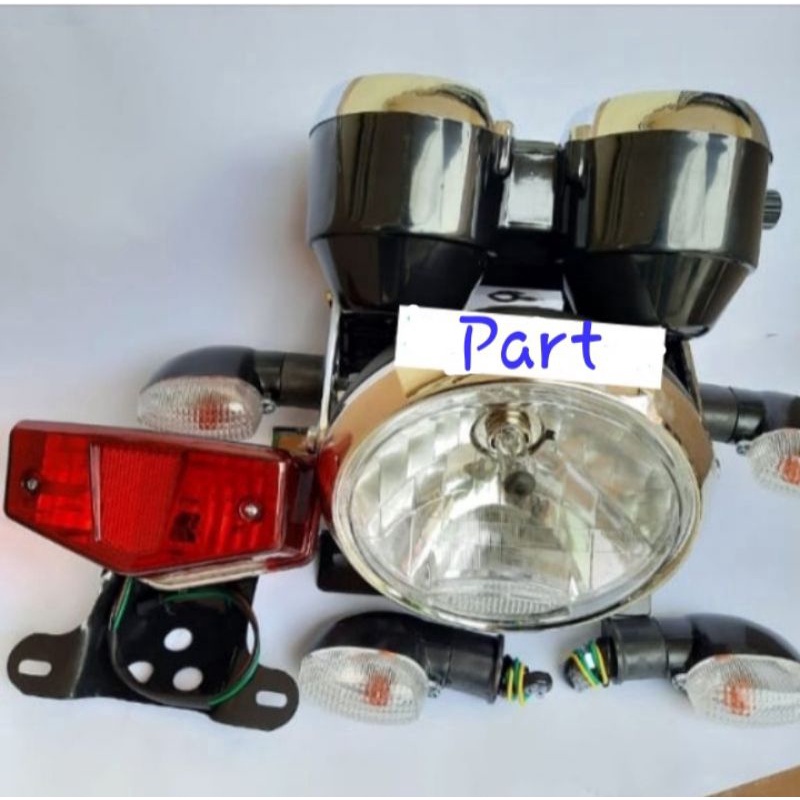 Lampu Depan Rx King Bulat Hitam Breket Lampu Rx King 2007-2008 Super Tebal Spidometer Kilometer Rx K