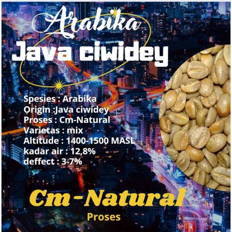 

Green Bean / biji kopi Arabika Java Ciwidey - Cm natural 1kg