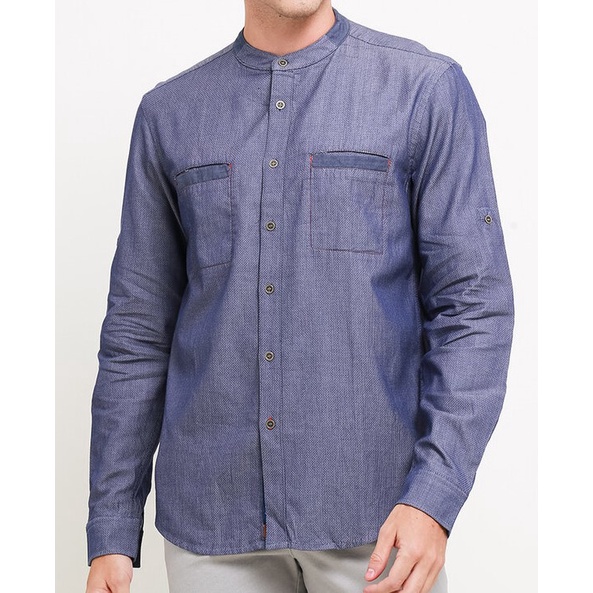 Kemeja Koko Slim Fit Warna Biru by Andrew Smith