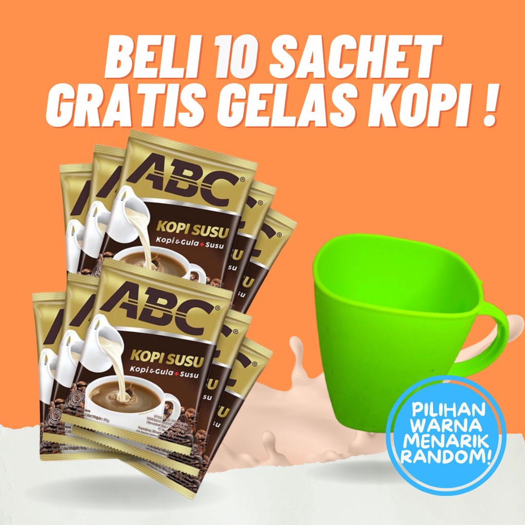 GOS - PROMO!!! BELI 10 SACHET KOPI ABC GRATIS GELAS KOPI