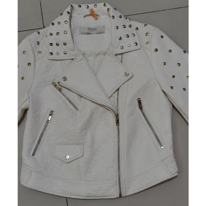 (PRELOVED LIKE NEW) ZARA ORIGINAL JAKET CROP KULIT