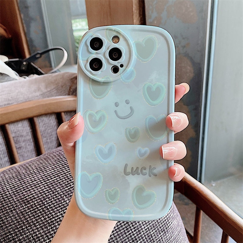 Case Desain Print Hati Keberuntungan Untuk IPhone 12 13 14 11 Pro Max X Xs Max Xr Vvrtgt