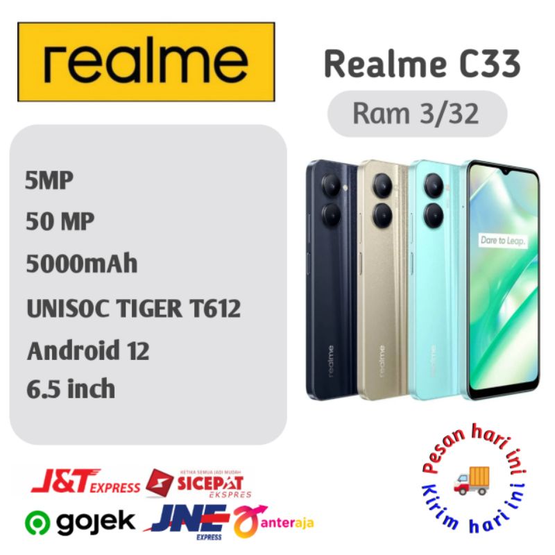 REALME C33 RAM 3/32GB GARANSI RESMI