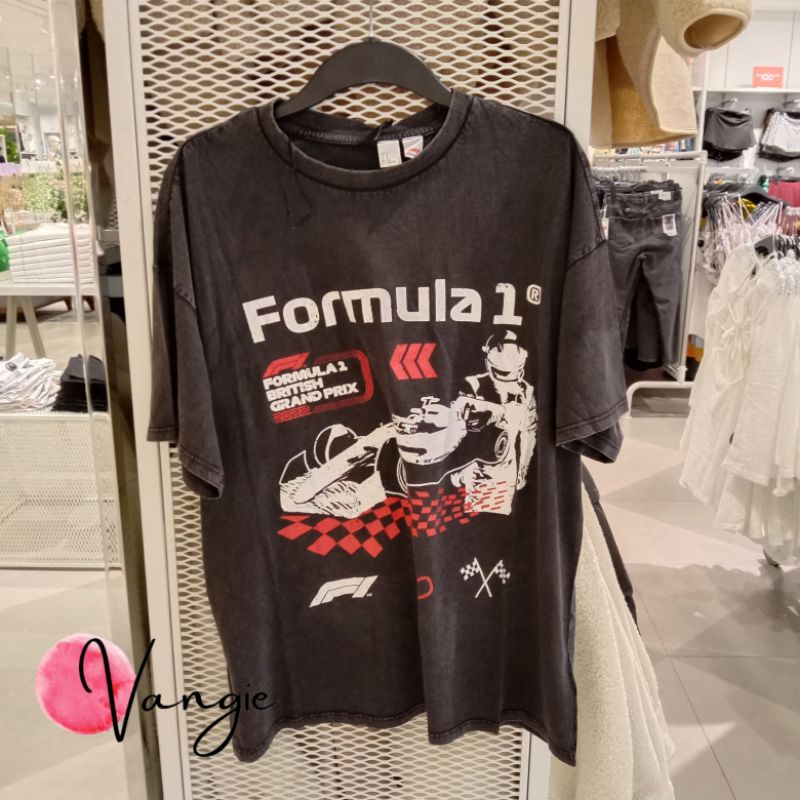 Jual Jastip H M Kaos Oversized Print Formula British Grand Prix