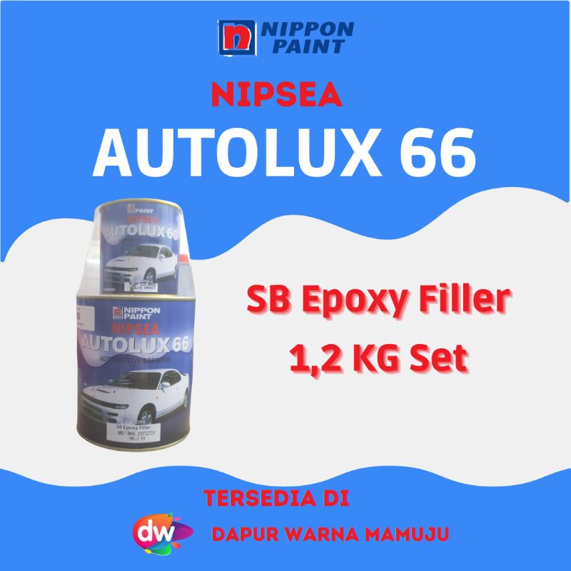 [Sulsel-Sulbar] Autolux 66 SB Epoxy Filler Grey (Epoxy Autolux) 1,2 KG Set