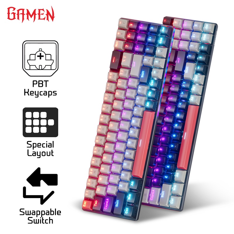 Jual GAMEN Titan Elite Mechanical Pluggable Switch Blue Gaming Keyboard