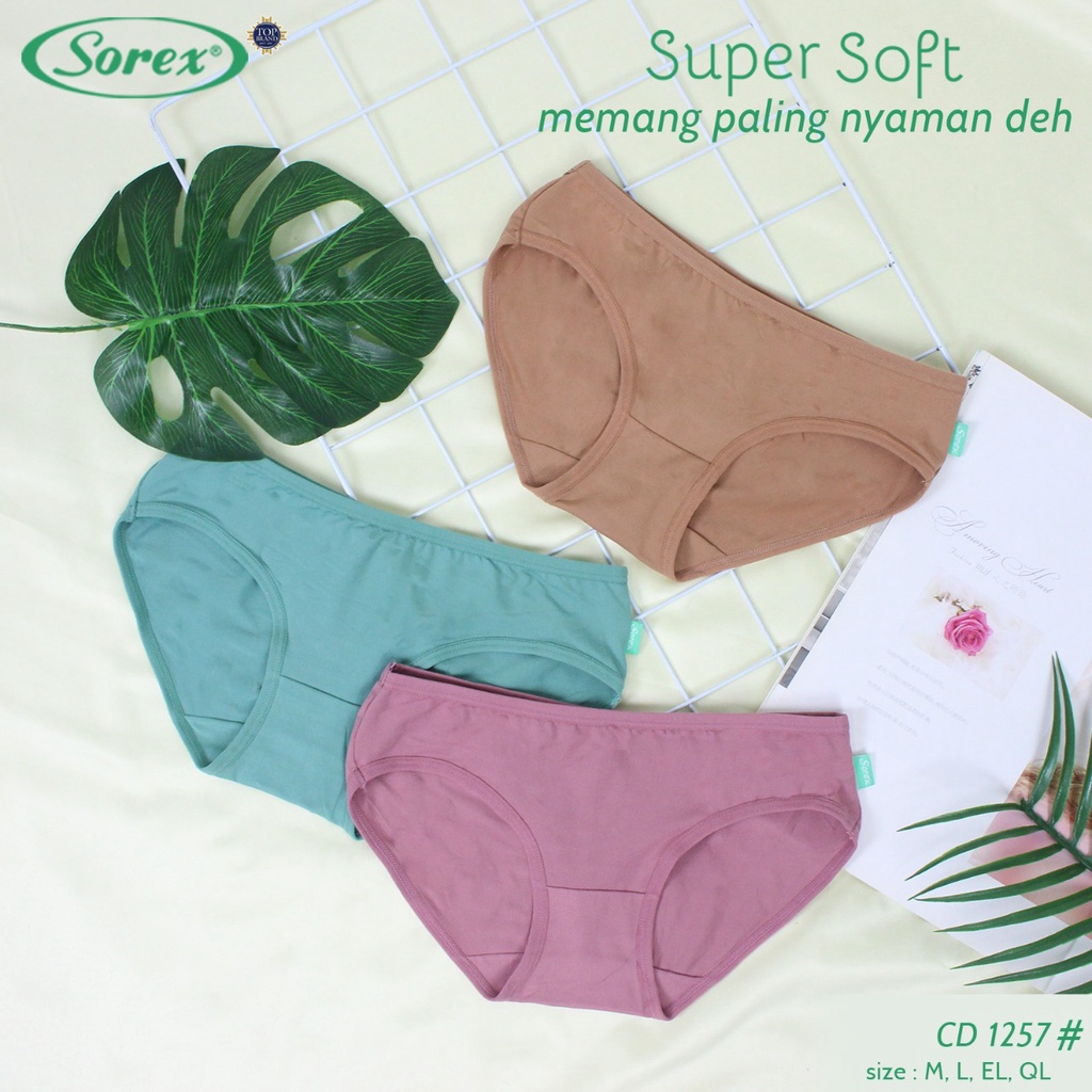 Sorex 1257 BA101 Celana Dalam Wanita Super Soft M-XXL (3pcs)