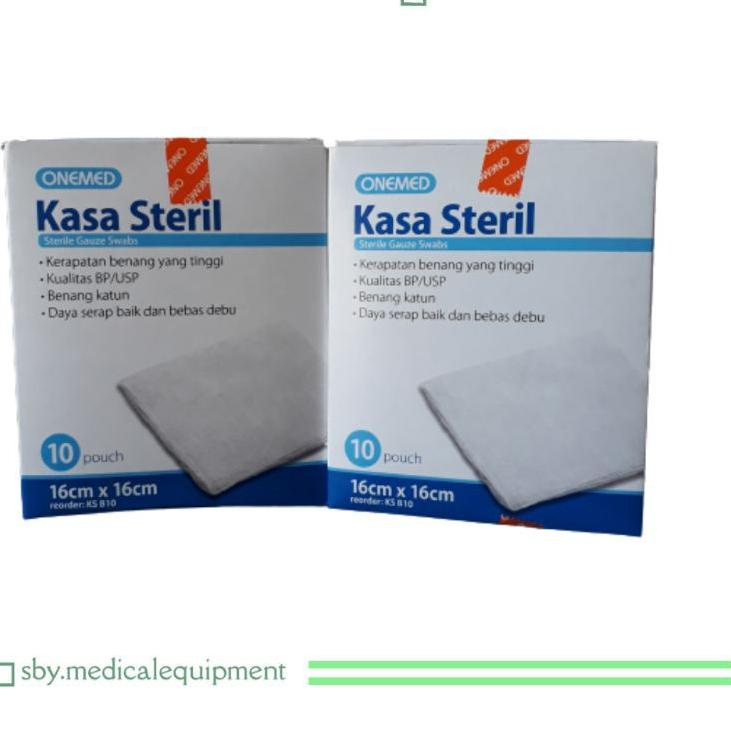 ぃ Kasa Steril Onemed 16x16 isi 10pcs atau Kasa Hidrofil Steril OneMed isi 10pcs Original Bisa COD ☚