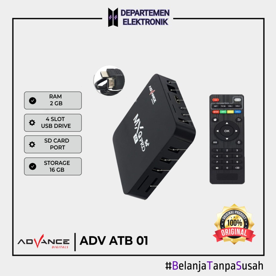 Jual Android Tv Box Advance Atb Mxq Pro K Support Wifi Gb