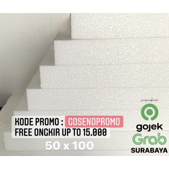 Styrofoam Gabus Lembaran 50 x 100 cm tebal 2 cm