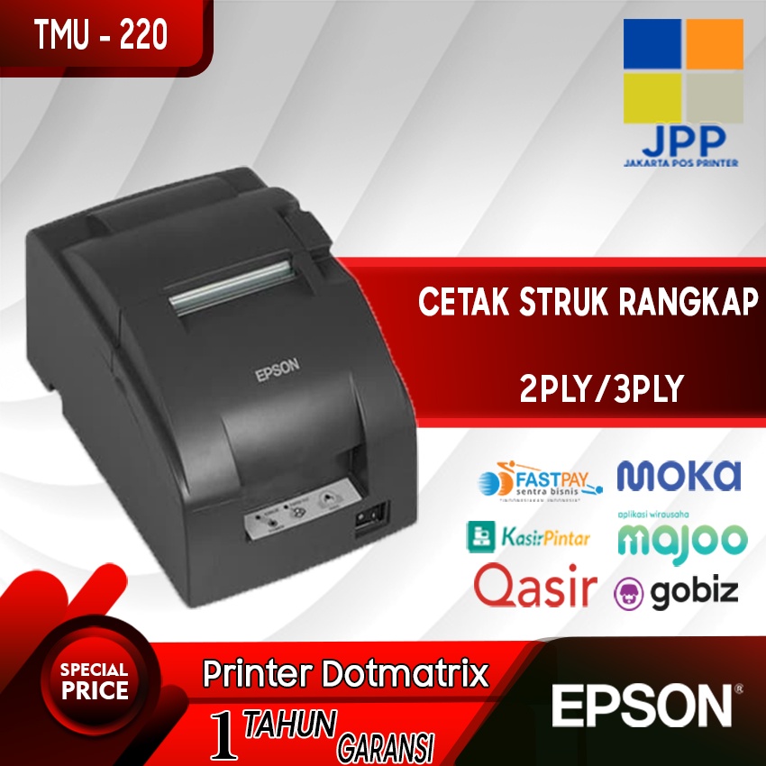 Jual Printer Pos Struk Dot Matrix Epson Tmu220d Tmu 220 D 220d Murah Printer Epson Dot 9384