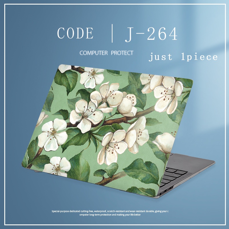 1pc Universal Custom Pola COD FLORAL Stiker Laptop Skin Universal Untuk 11.12.13.14.15 /17 Inch Matte Cover Bebas Cutting Perlindungan Penuh Untuk Asus Dell HP Acer